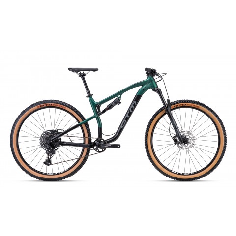 Bicicleta CTM SKAUT 2.0 - verde inchis mat / negru lucios L